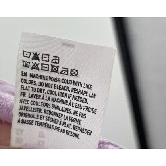 NWT American Eagle Cropped Lavender Puff Slv V-Neck Faux Wrap Boho Cottage Sz XS - Picture 7 of 10